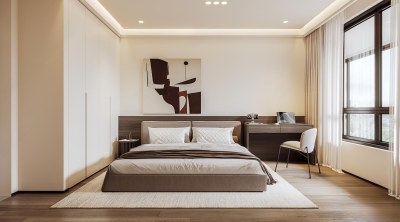 现代卧室3D模型下载